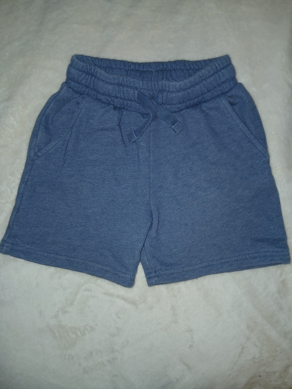 Kids Blue Knit 3 Pocket Jogging Shorts